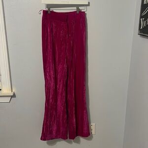 Nasty Gal pink velvet soft like pants